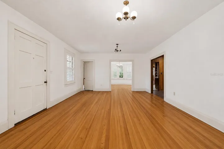Front entrance and parlor room