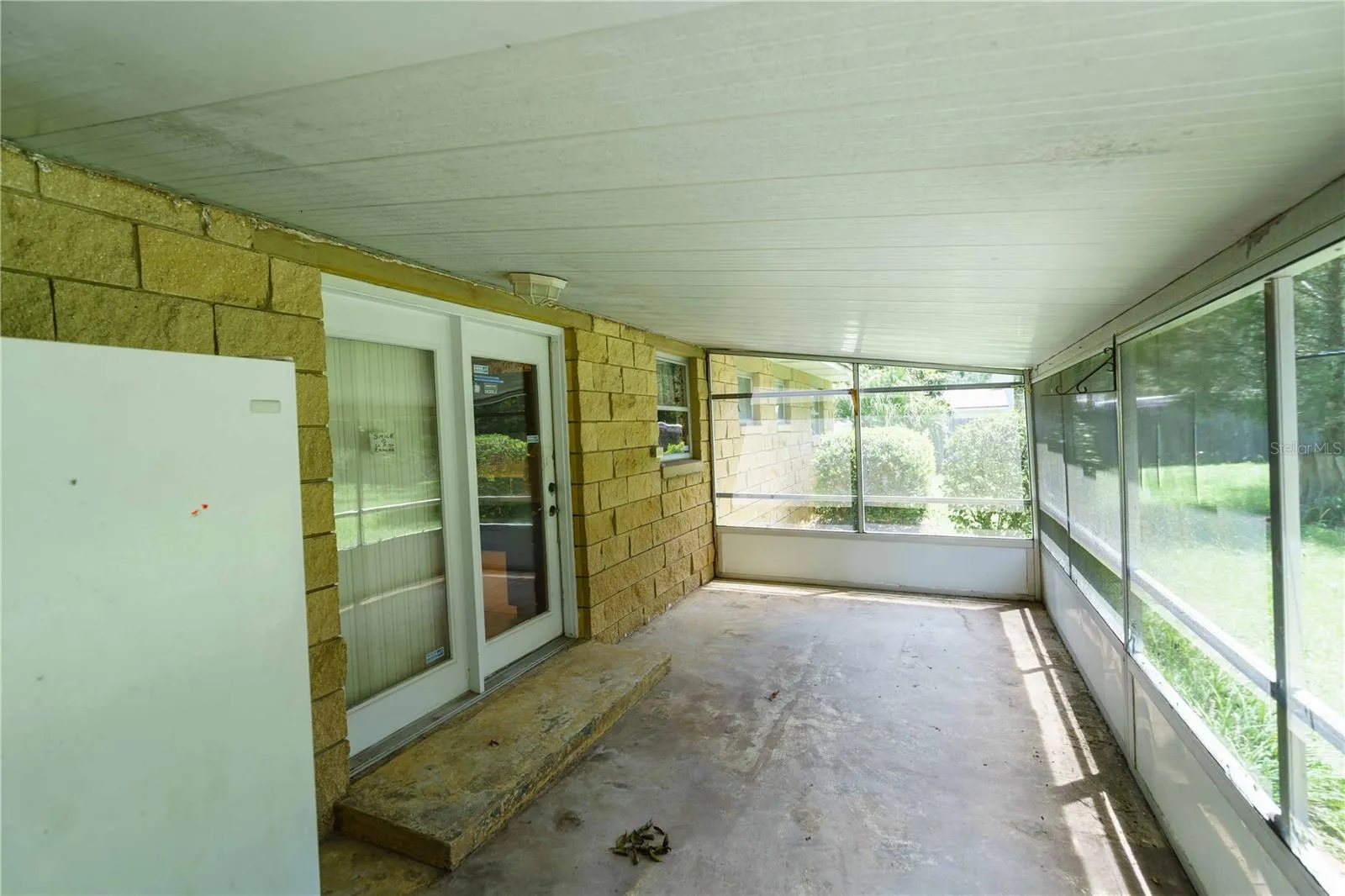 Screened back porch
