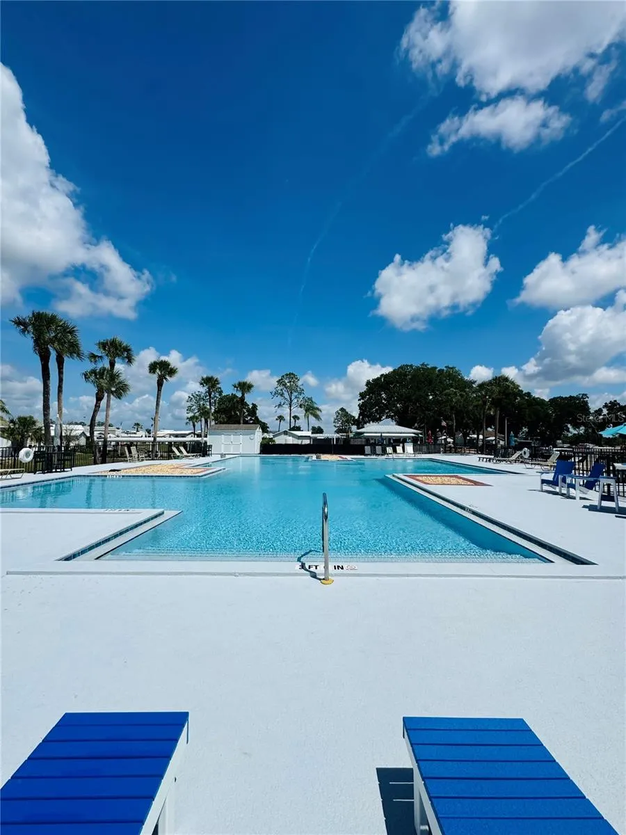 Newly surfaced pool
