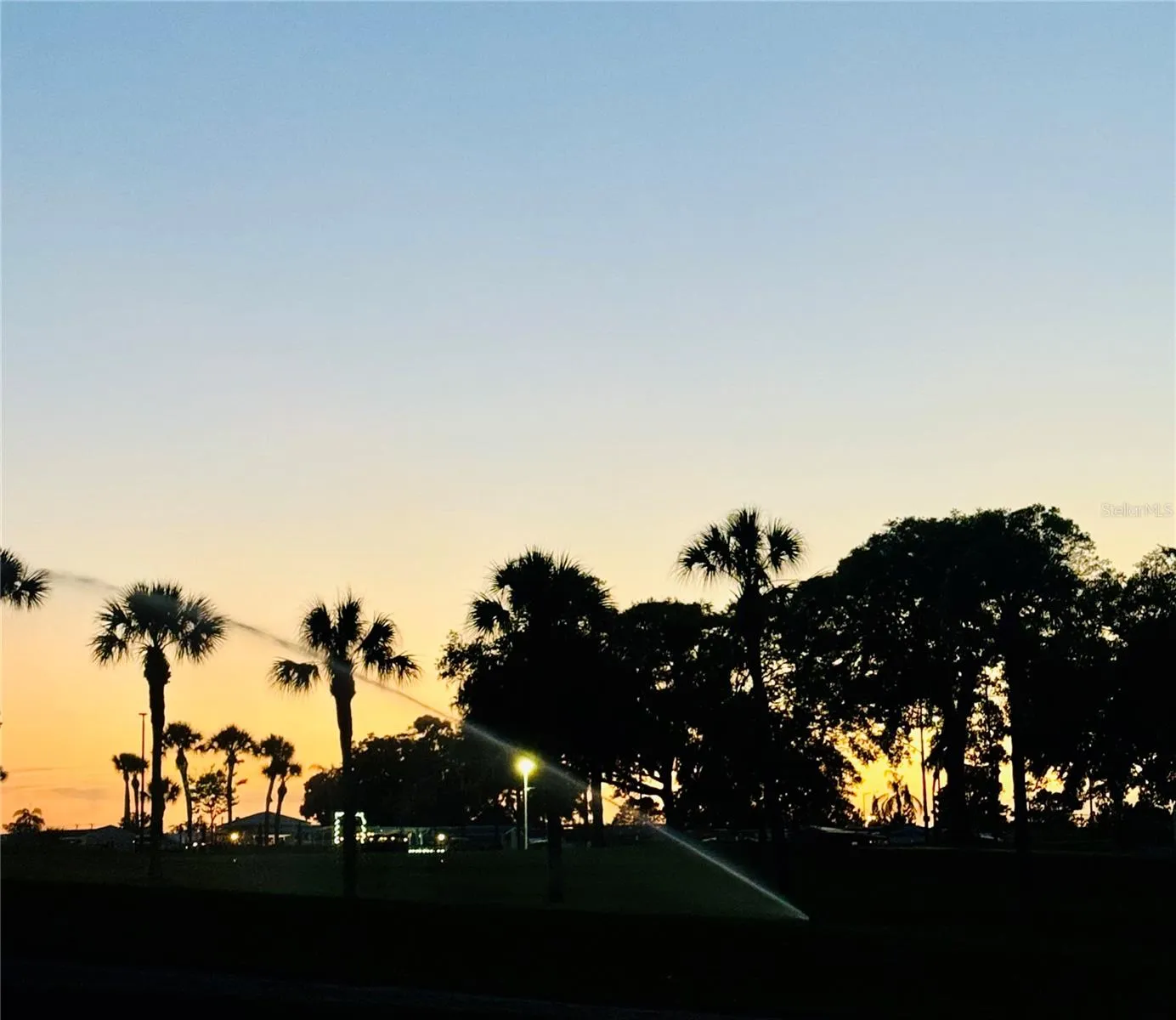Sunset over the Tiki Bar