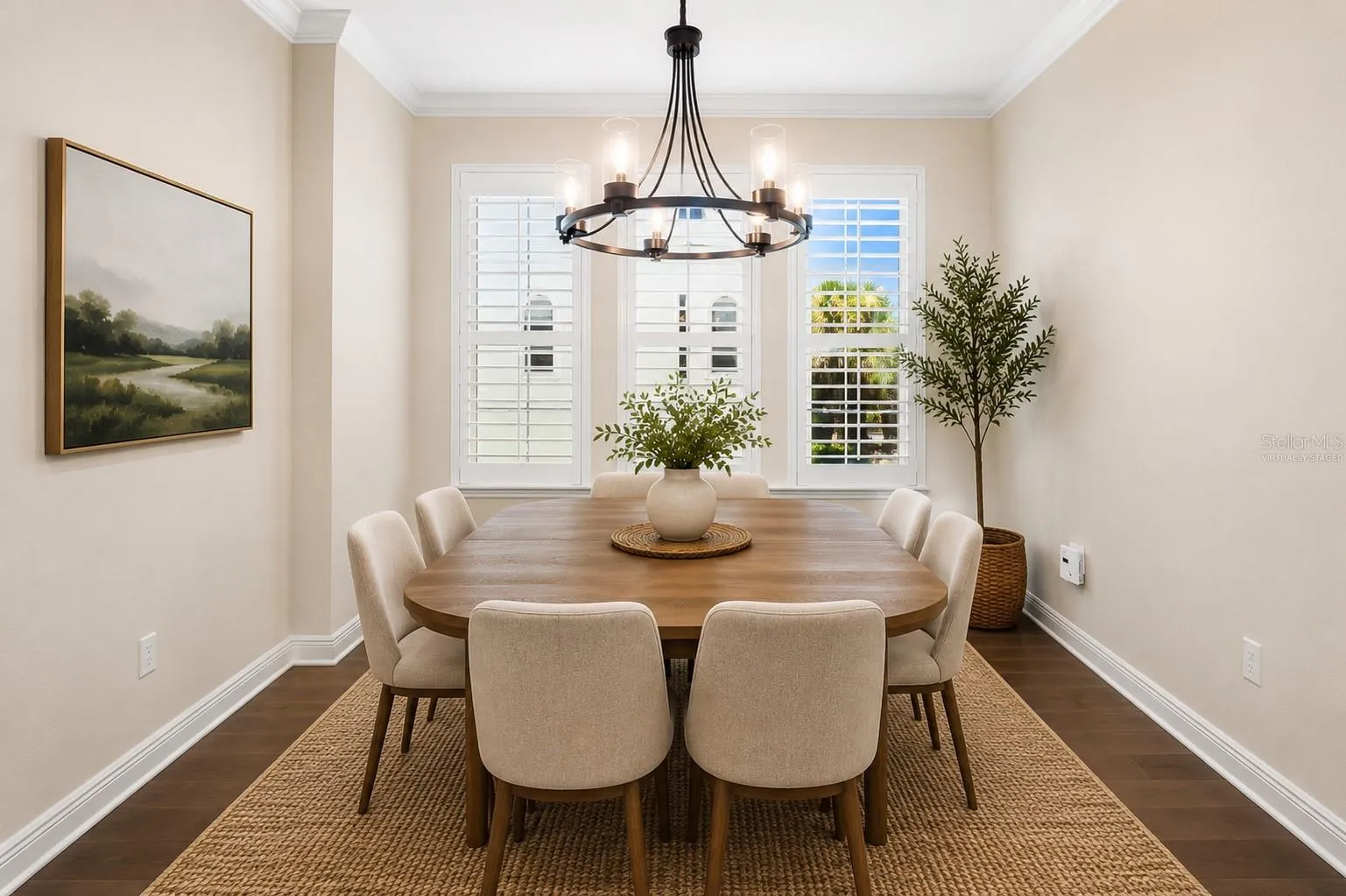 Virtually Staged Dining Room
