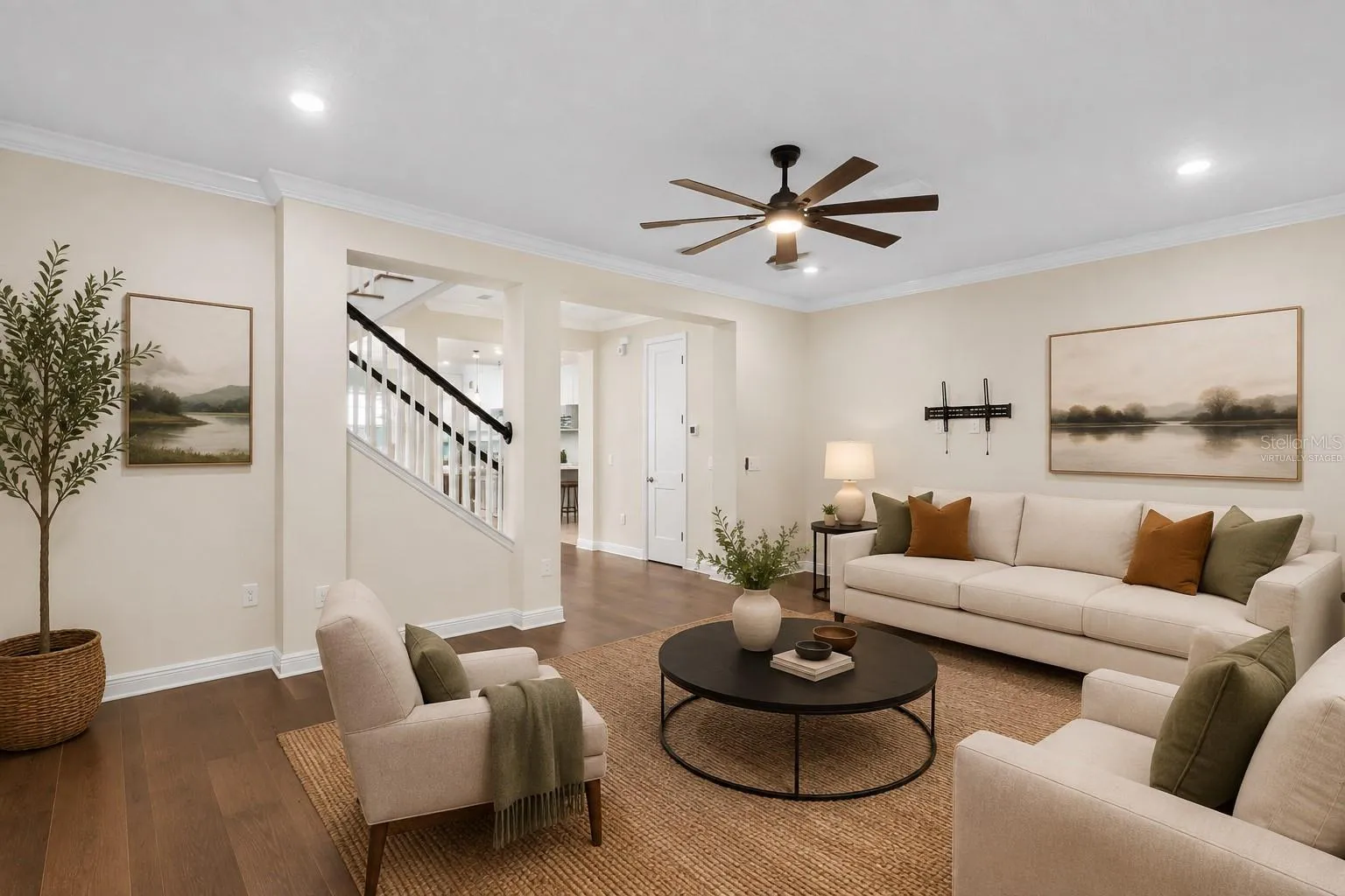 Virtually Staged Living Room