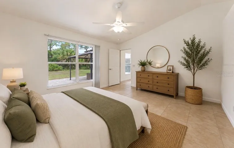 Main bedroom virtually staged