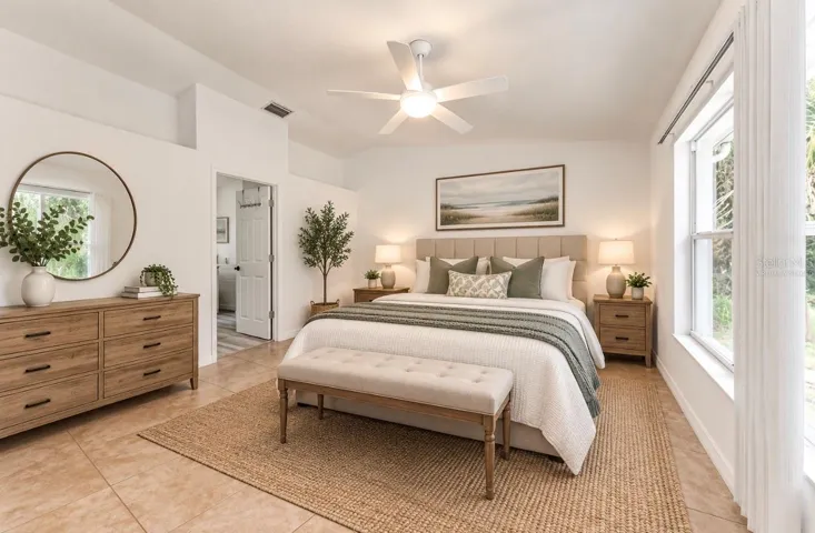 main bedroom virtually staged
