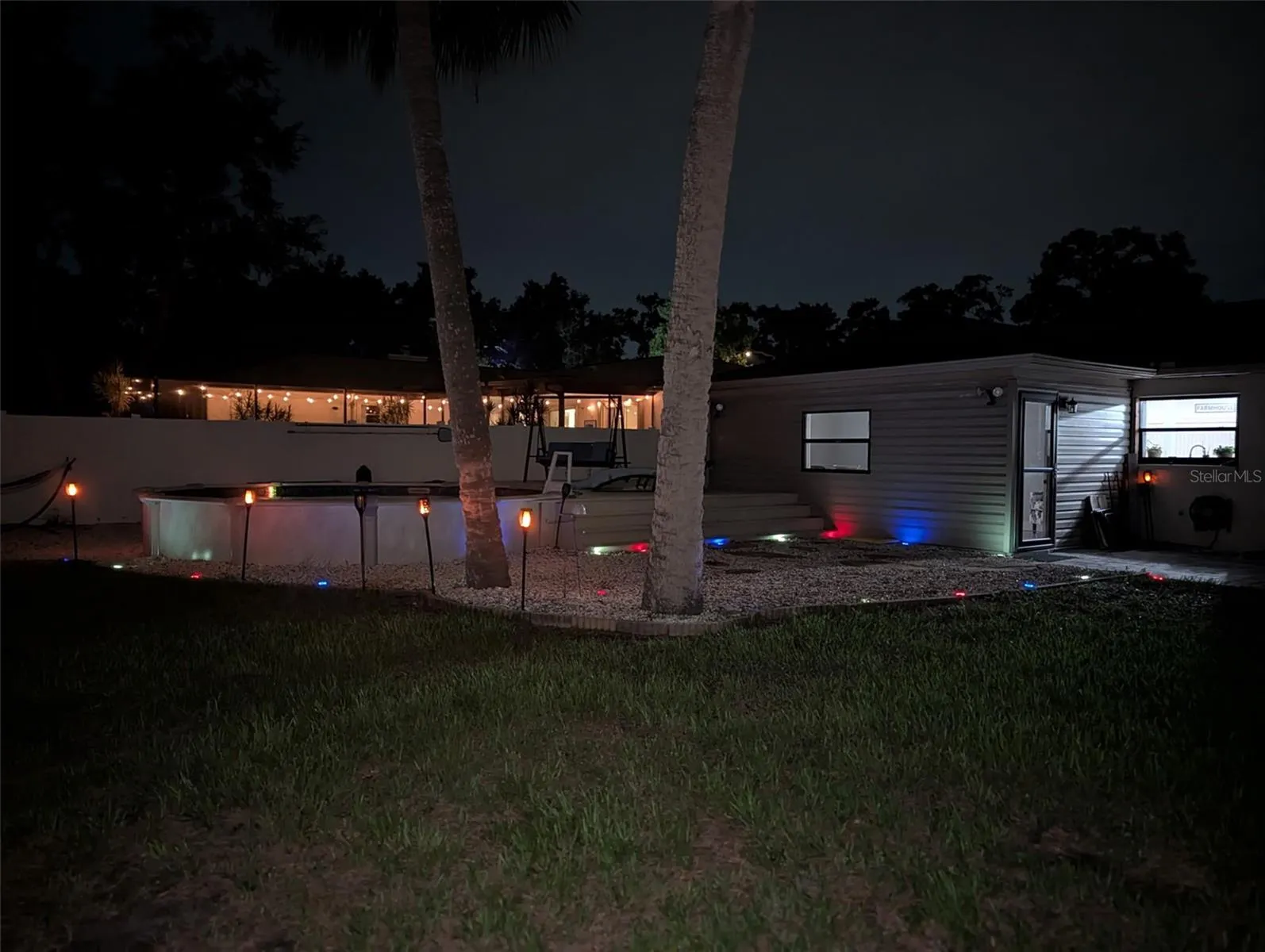pool at night