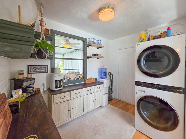 Butler's Pantry / Laundry  Floating Shelves and so much storage!