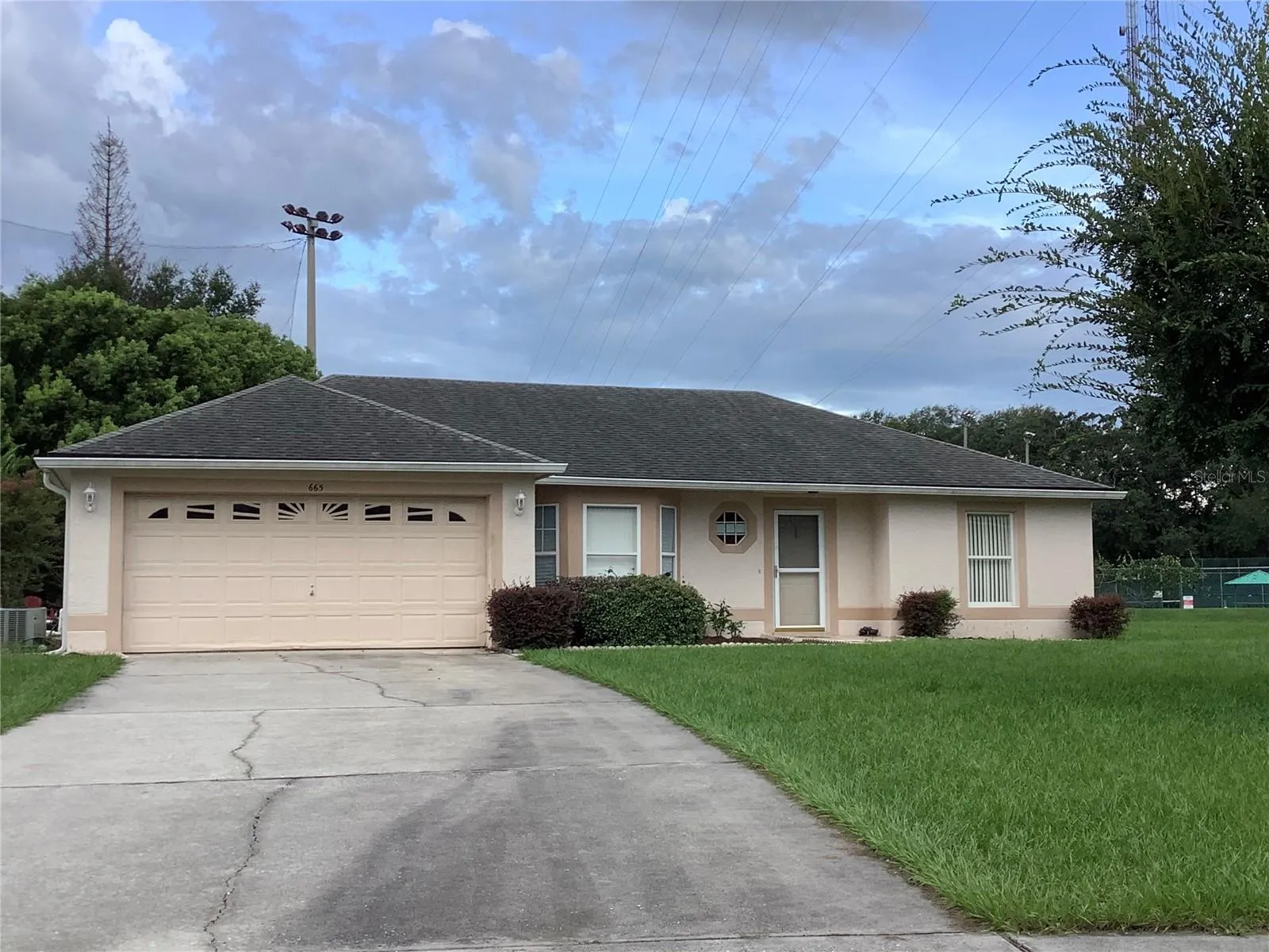 House Front with Long Driveway