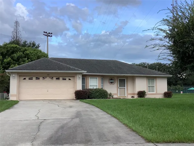 House Front with Long Driveway