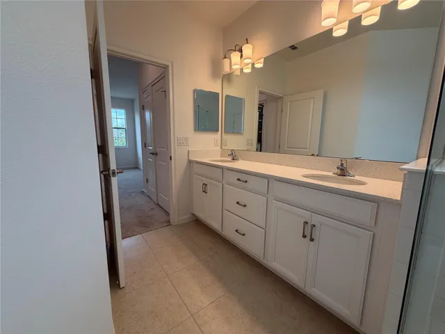 Primary Bathroom dual sink vanity