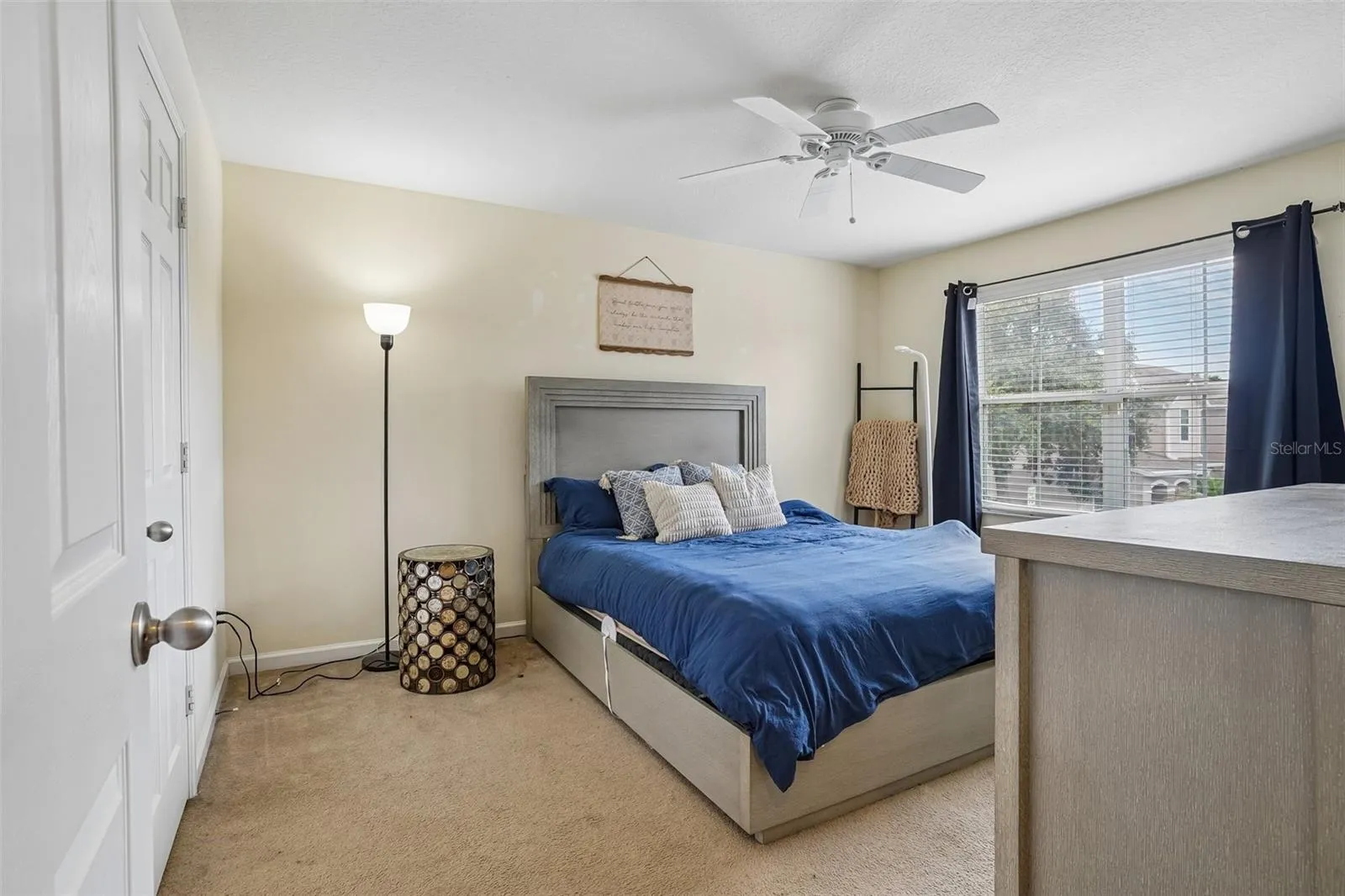 Upstairs you have a split bedroom floor plan