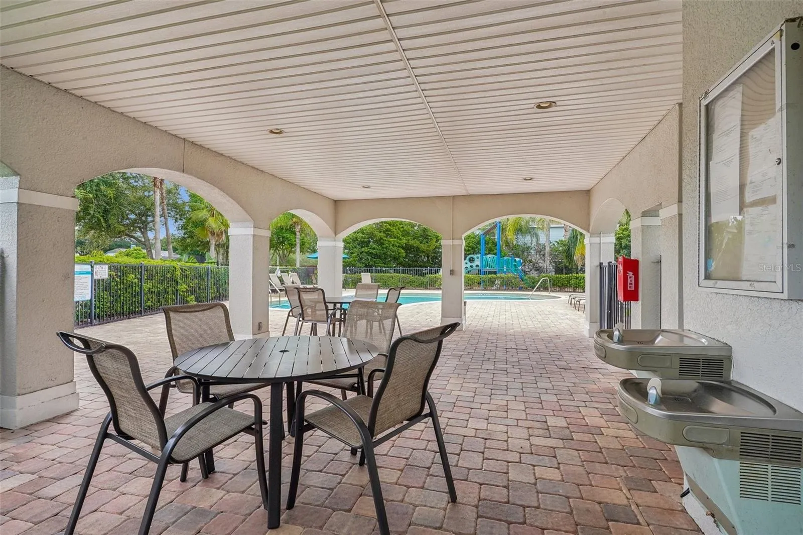 Spacious community pool