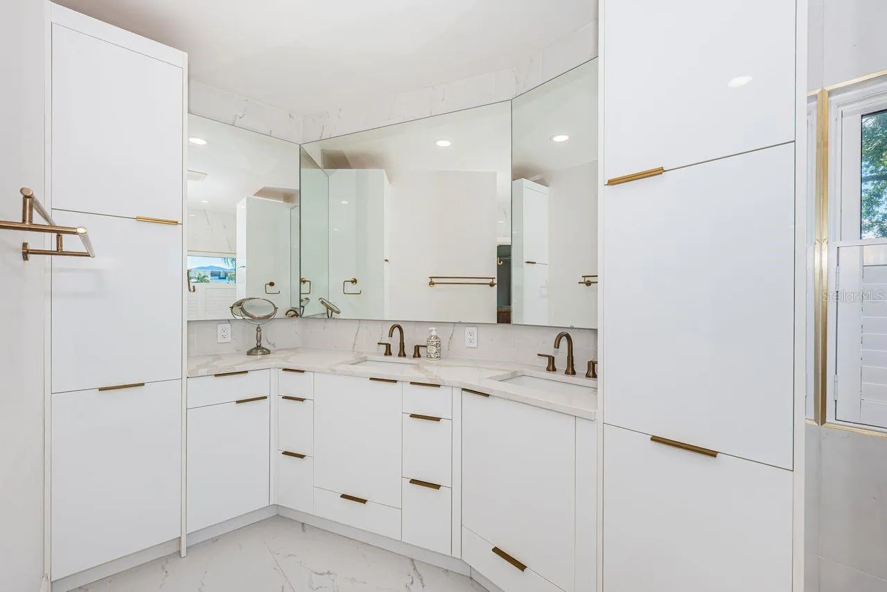 Primary bathroom with specialty lighting