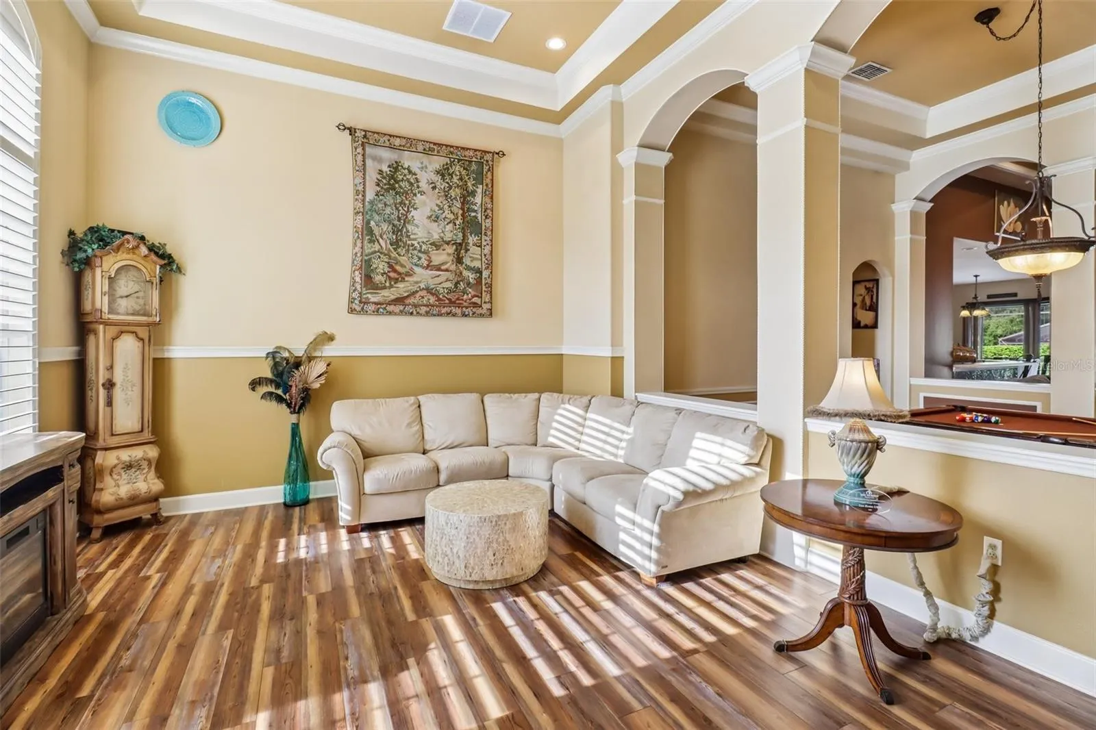 Formal living area at the front of the home.