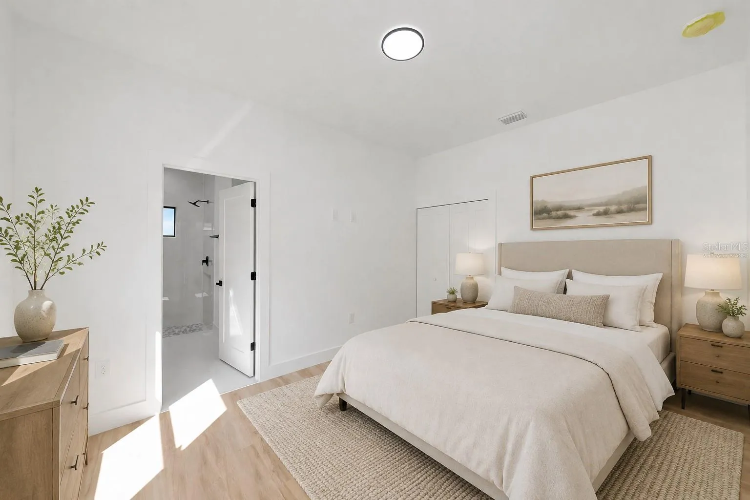 Virtually Staged In-Law Suite Bedroom
