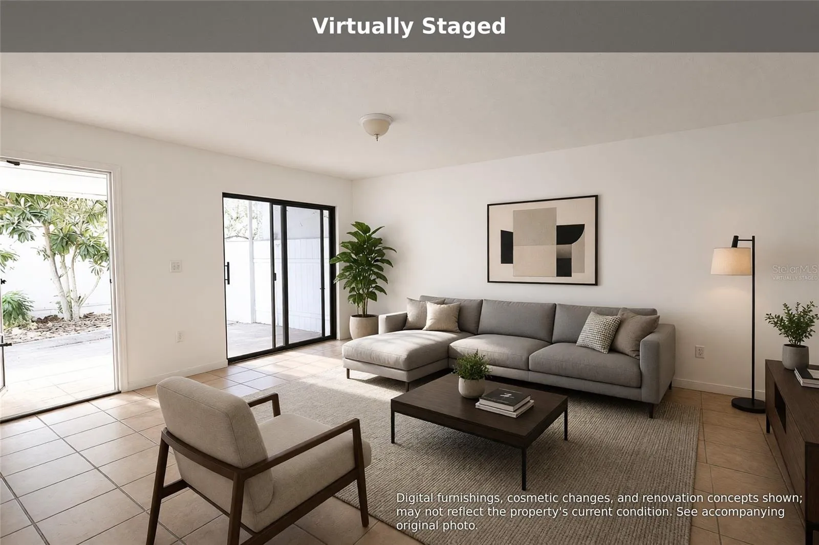 Virtually staged