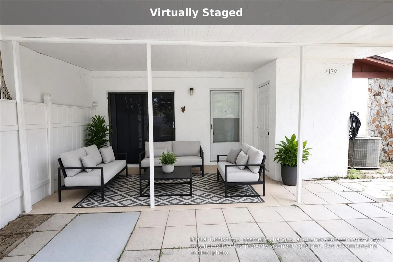 Virtually staged