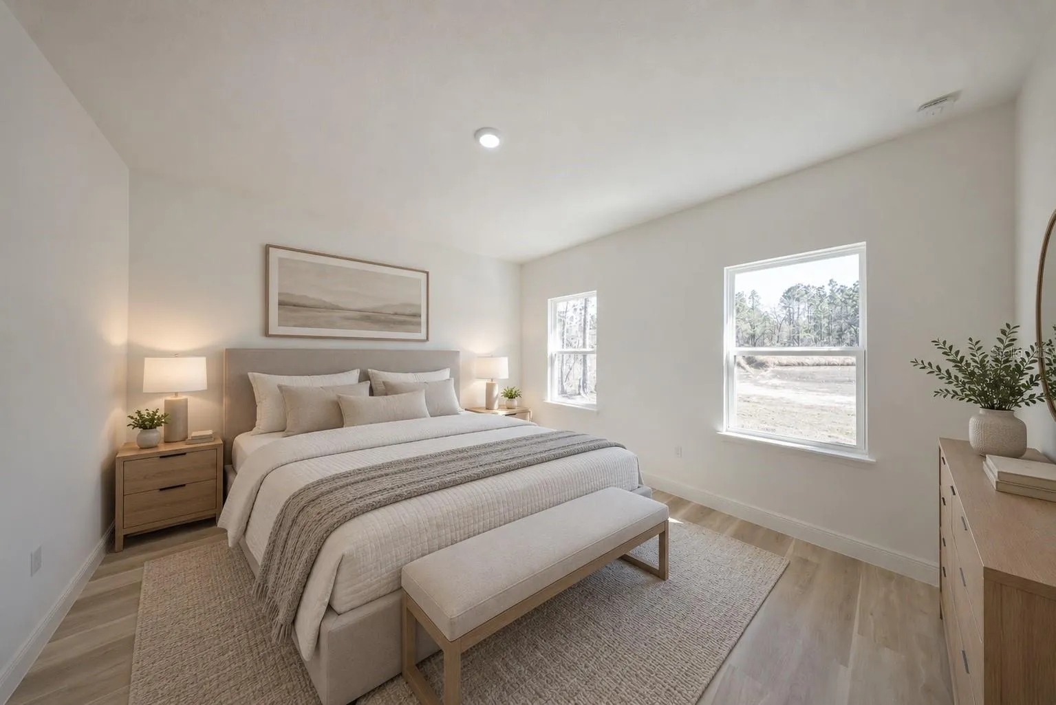 primary bedroom - virtual staging