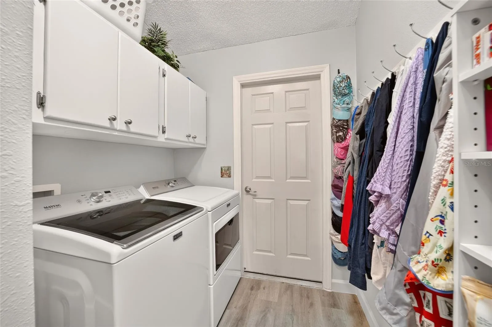 Laundry and door to garage