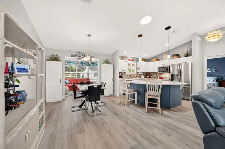 Dining area and kitchen