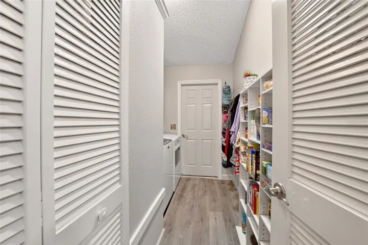 Laundry and door to garage