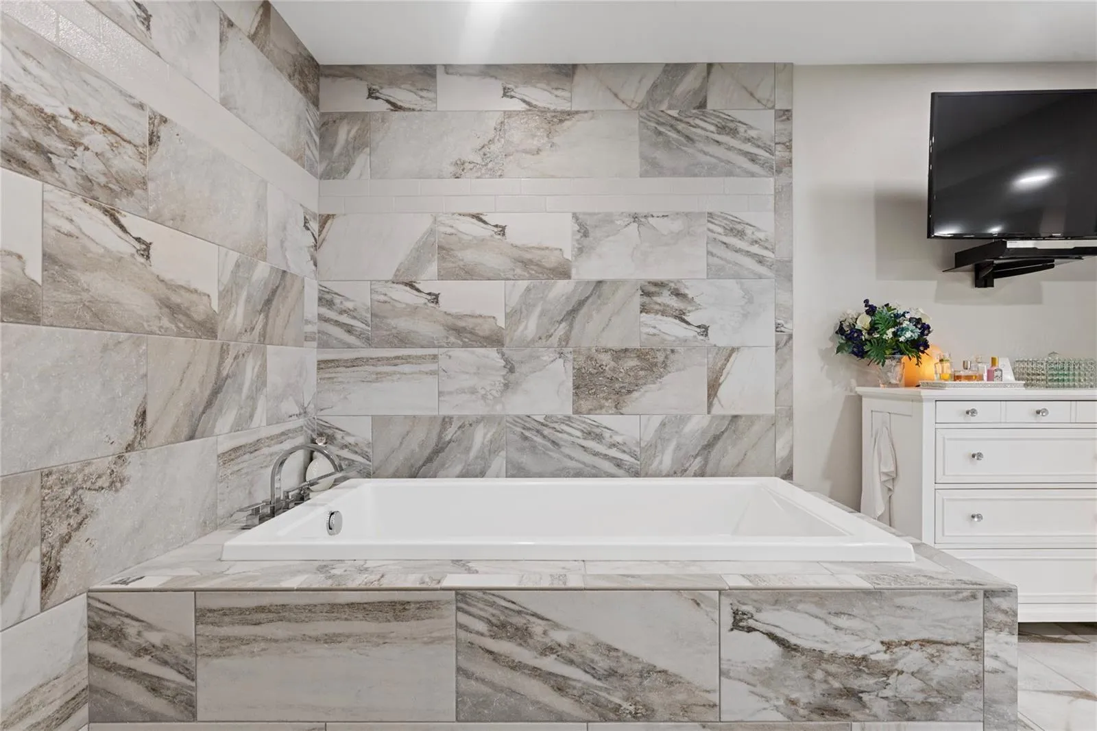 Soak the stress away in your spa-inspired bath.