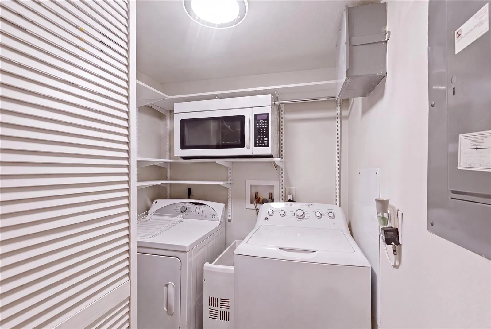 A full-size laundry with room to move around.