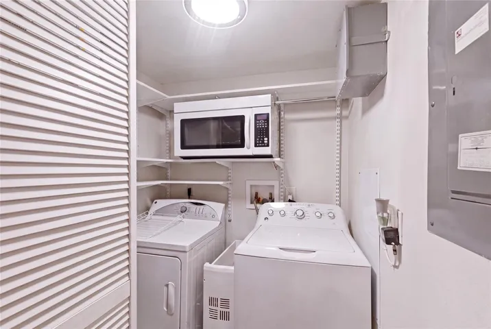 A full-size laundry with room to move around.