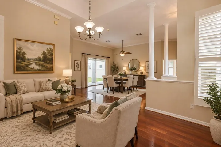 Virtually Staged Living Room