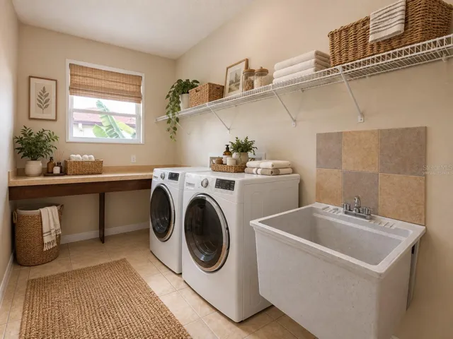 Virtually Staged Laundry