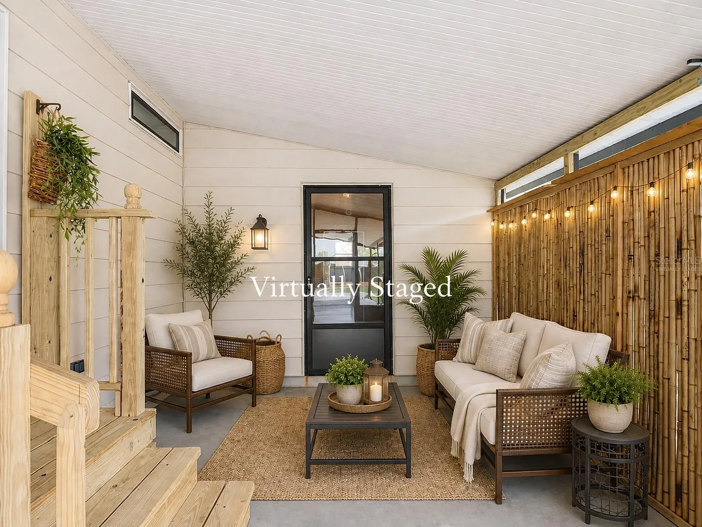 Virtually Staged Side Screen Porch