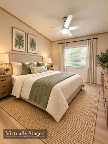 Virtually Staged secondary Bedroom