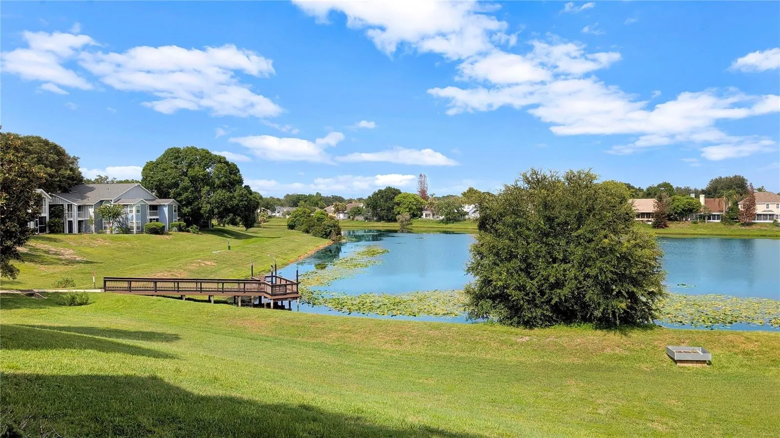 Large Lake with Dock Just across from your Building!