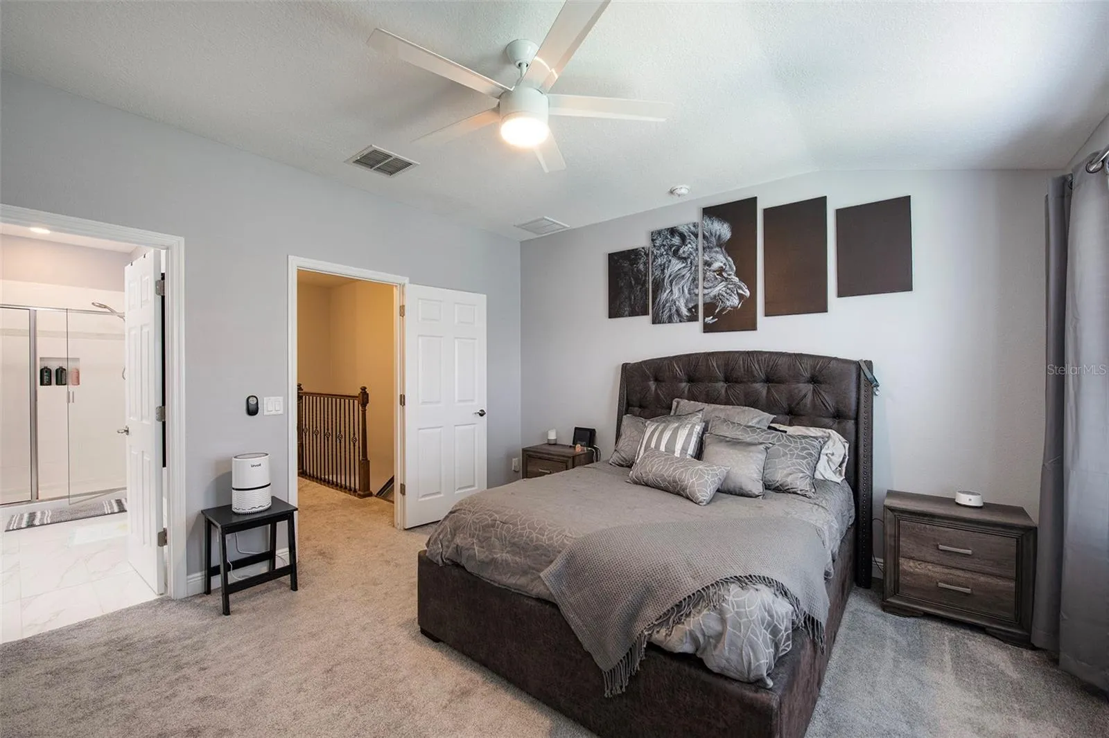 Main bedroom with spacious en-suite bathroom- updated with LVP flooring