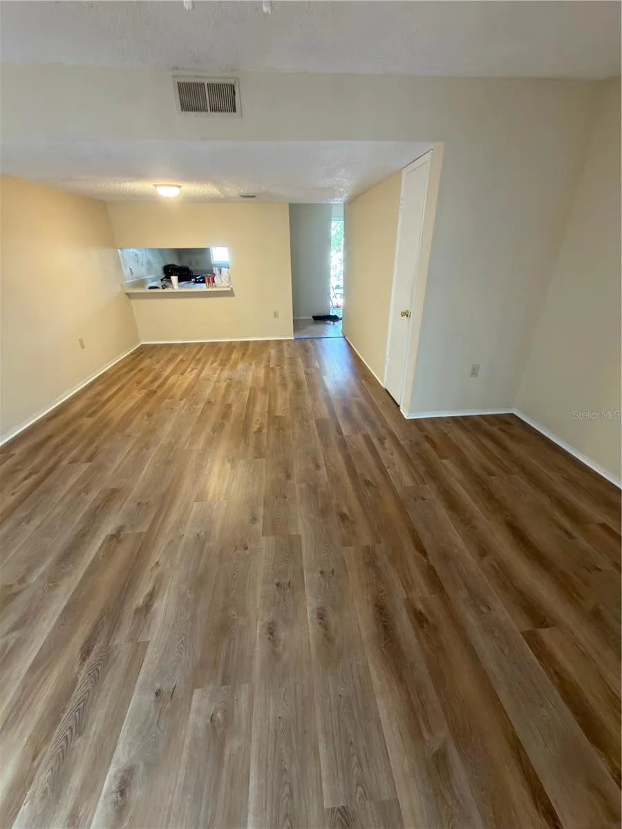 Living room looking from patio