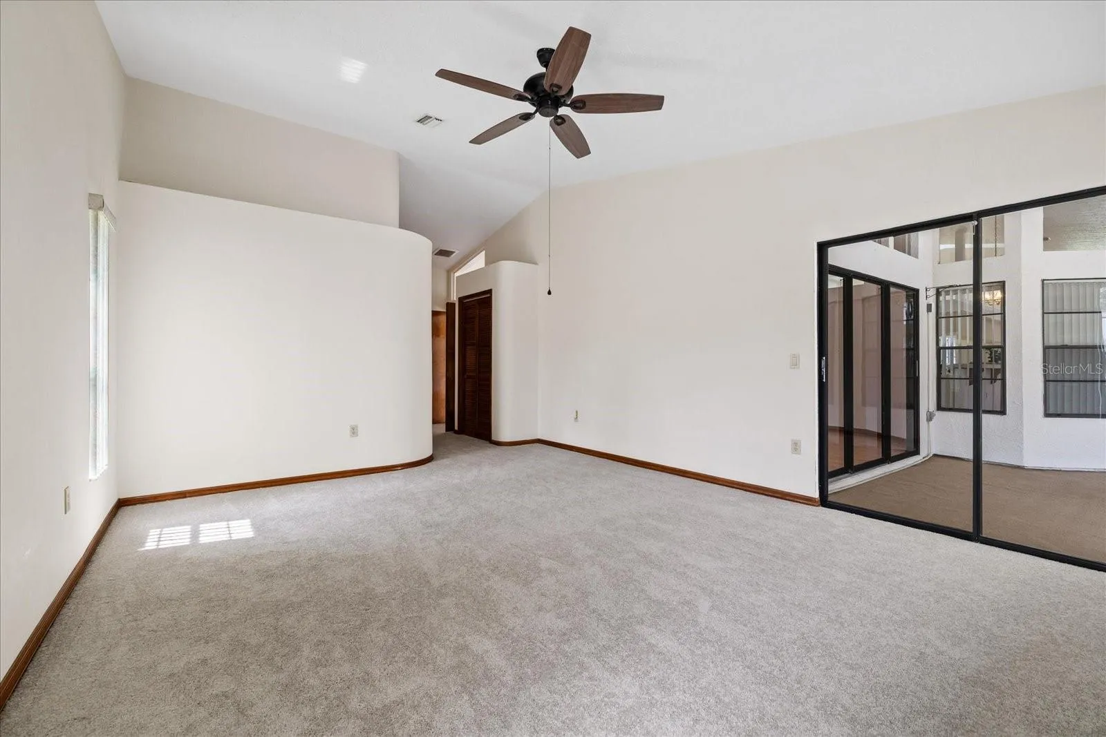Large master with access and view of the pool