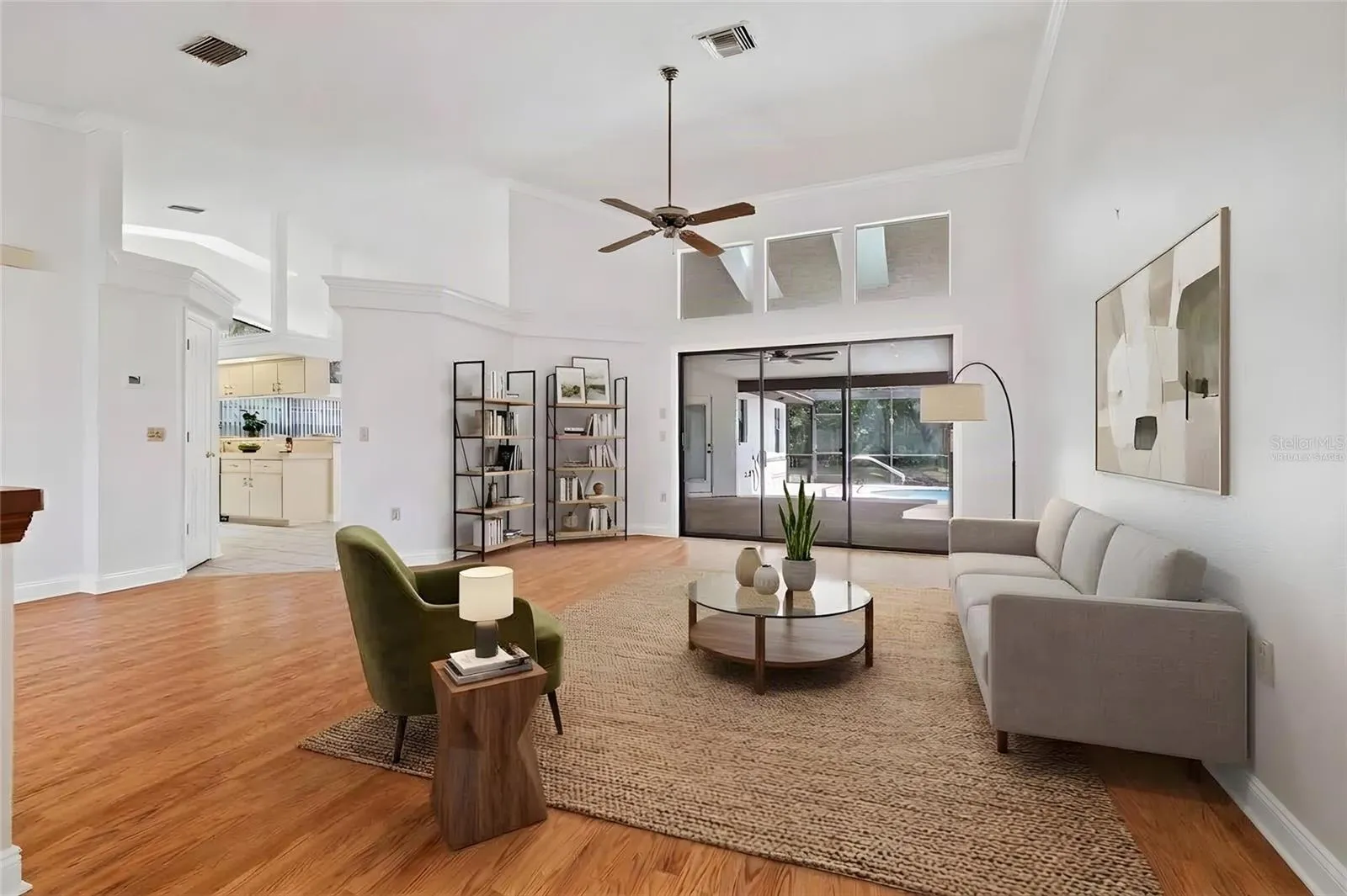 Virtually Staged living area/ sitting area