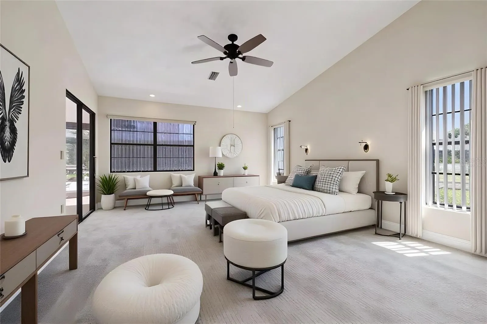 Virtually Staged master bedroom