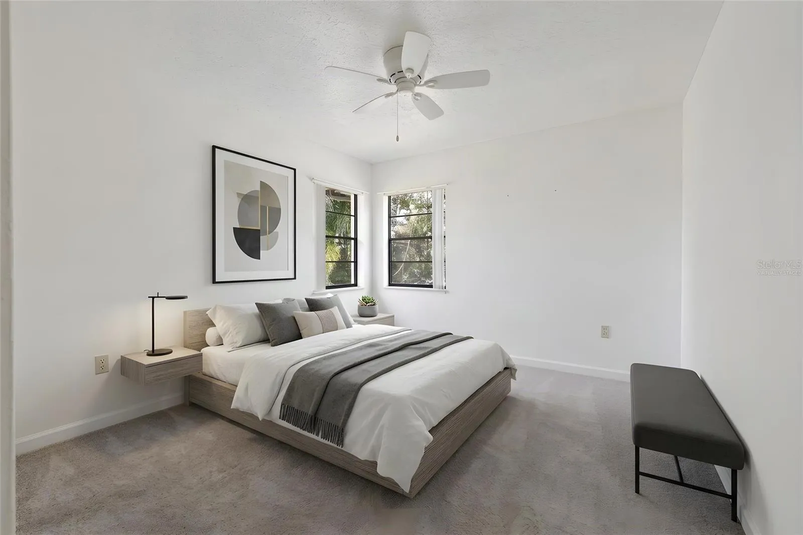 Virtually Staged 3rd bedroom
