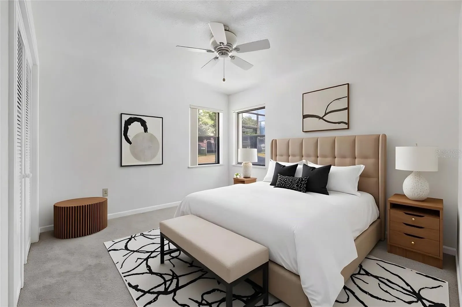 Virtually Staged 2nd bedroom