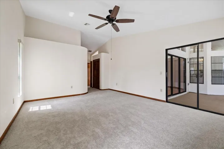 Large master with access and view of the pool