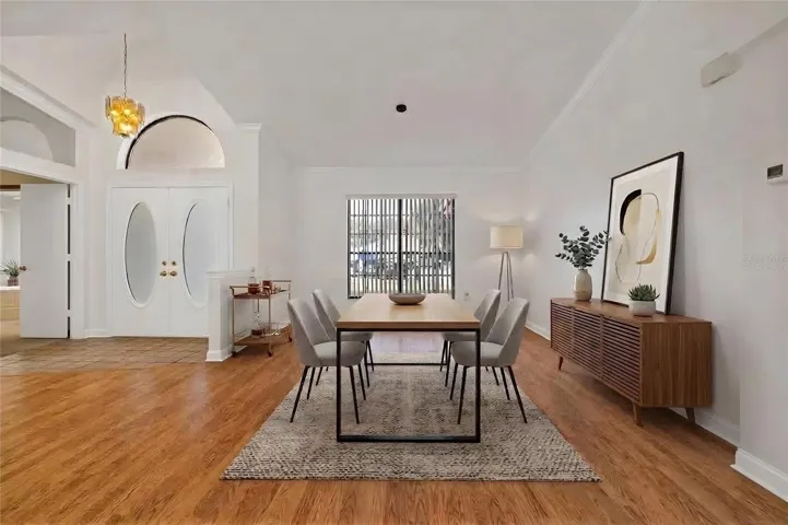 Virtually Staged Dining area