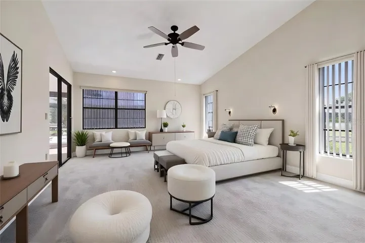 Virtually Staged master bedroom