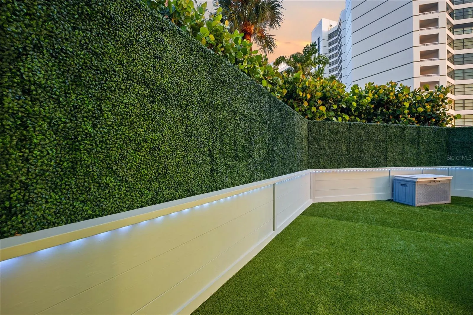 Privacy Hedges Surround The Back and Side Yards