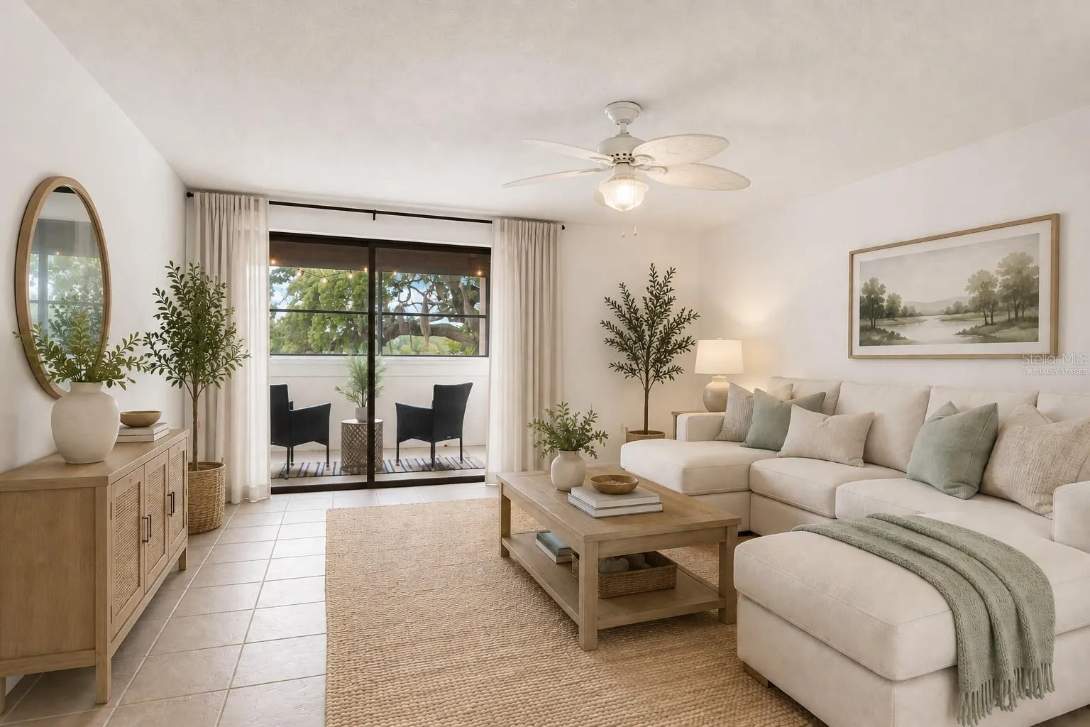 Virtually Staged Family Room