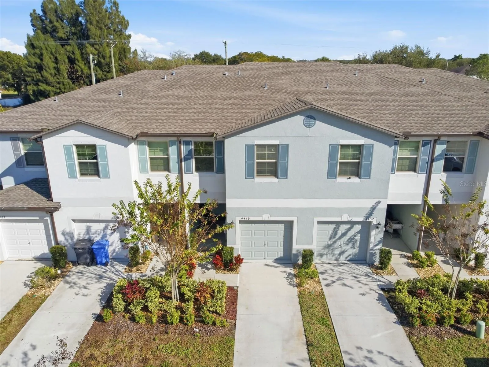 Landscaped front view