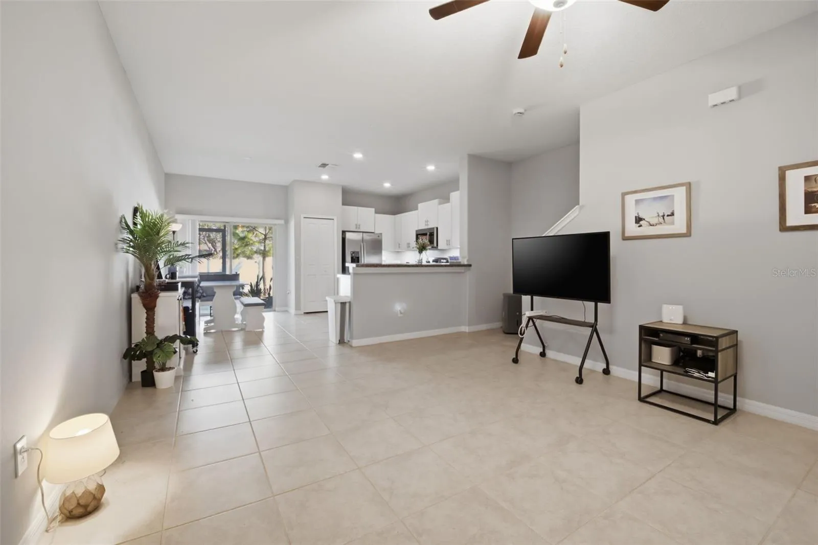 Ceramic Tile floors throughout