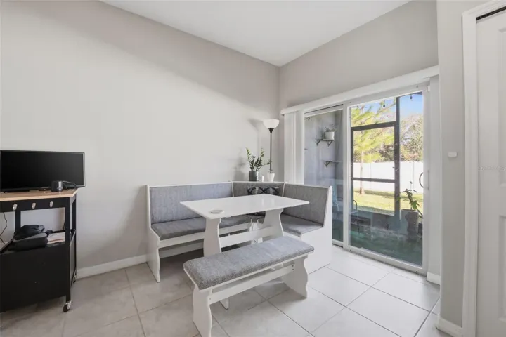 Eat in dinette with view of backyard