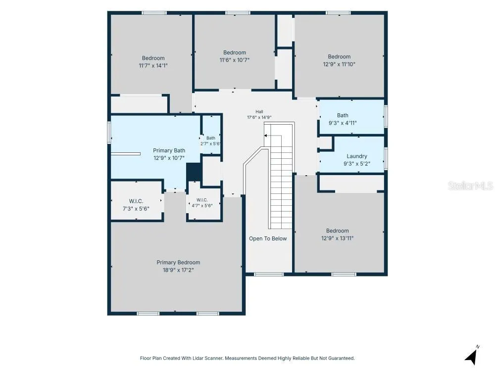Upstairs Floor Plan &amp; Measurements