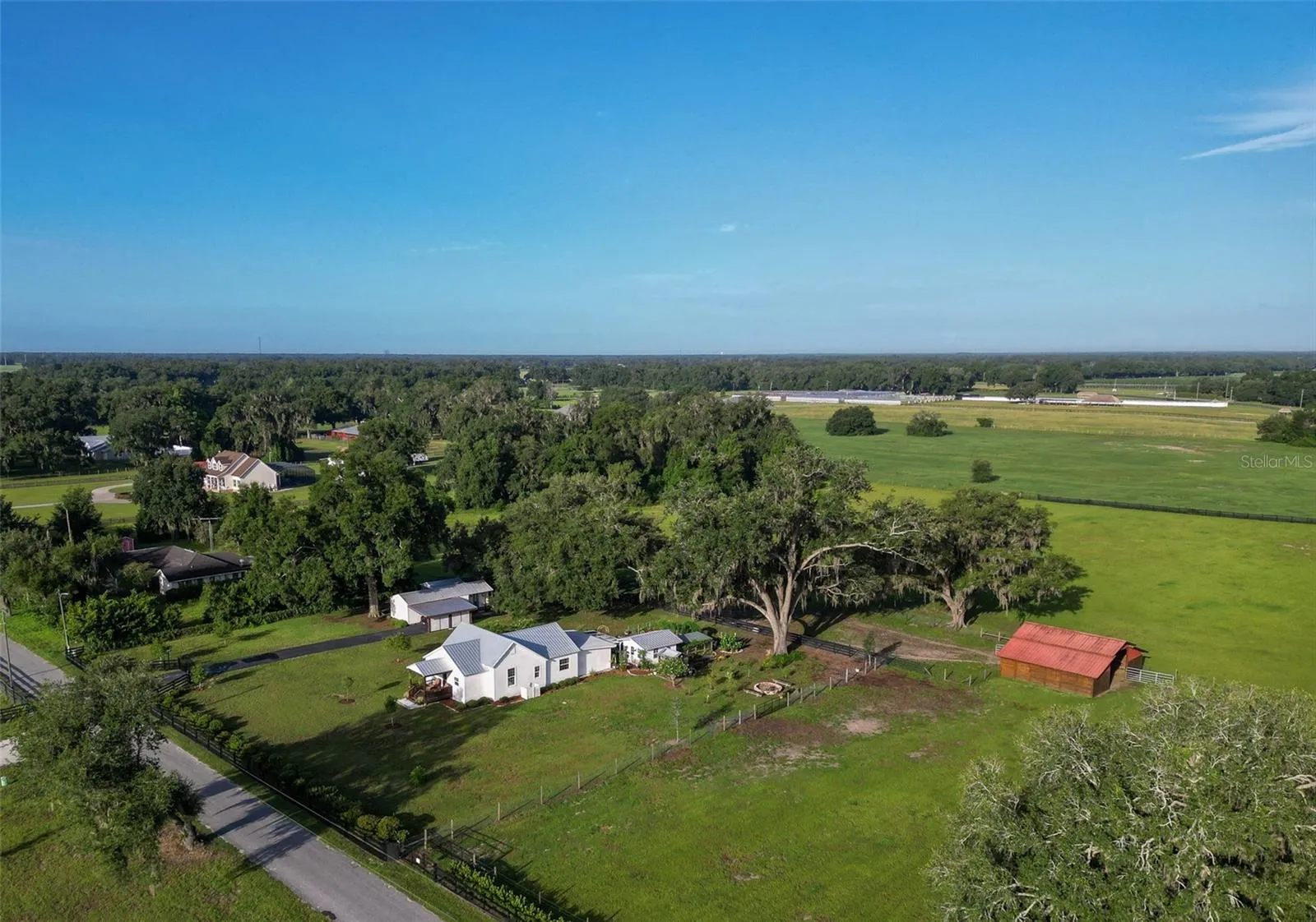 Drone looking south