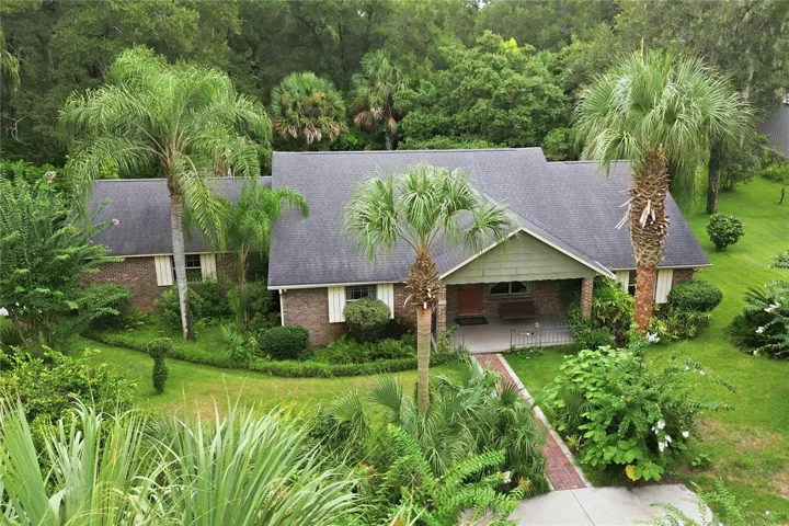 Front aerial view of home.